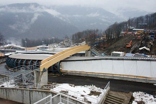 The construction site of the Sliding Center